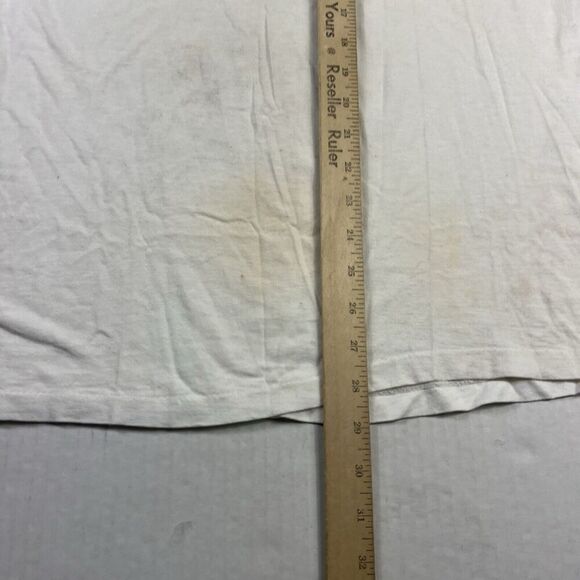 Hanes VINTAGE 9/11 T-Shirt White Short Sleeve Patriotic Crew Neck Tee XL FLAWS - Picture 7 of 11